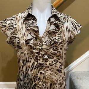 Ladies blouse, tiger pattern.